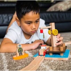 Bigjigs Rail Crane Dock Set BJT074 5 Bigjigs Rail Crane Dock Set BJT074 -Toys Store bigjigs rail crane dock set bjt074 435216