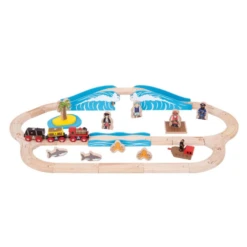 Bigjigs Rail Pirate Train Set BJT038
