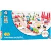 Bigjigs Rail Rural Road & Rail Set BJT021 -Toys Store bigjigs rail rural road rail set bjt021 386200