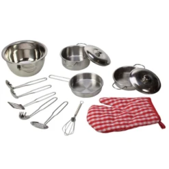 Bigjigs Toys Stainless Steel Kitchenware Set BJ606