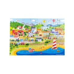 Bigjigs - Transport Town Puzzle 48pcs Floor Puzzle 33005