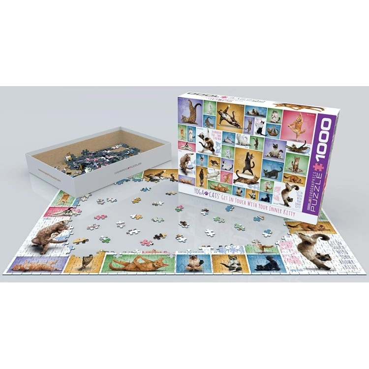 Eurographics Puzzle 1000 Piece YOGA CATS 4 Eurographics Puzzle 1000 Piece YOGA CATS - Image 2