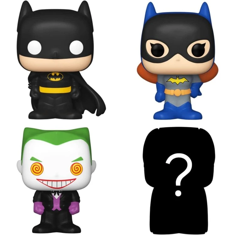 Funko Bitty Pop! DC 4 Pack - The Joker, Batgirl, Batman, Mystery Bitty 4 Funko Bitty Pop! DC 4 Pack - The Joker, Batgirl, Batman, Mystery Bitty - Image 2