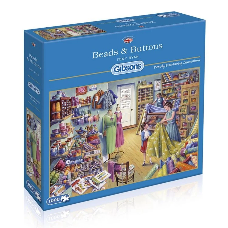 Gibsons Beads & Buttons 1000 Piece Puzzle G6159 3 Gibsons Beads & Buttons 1000 Piece Puzzle G6159
