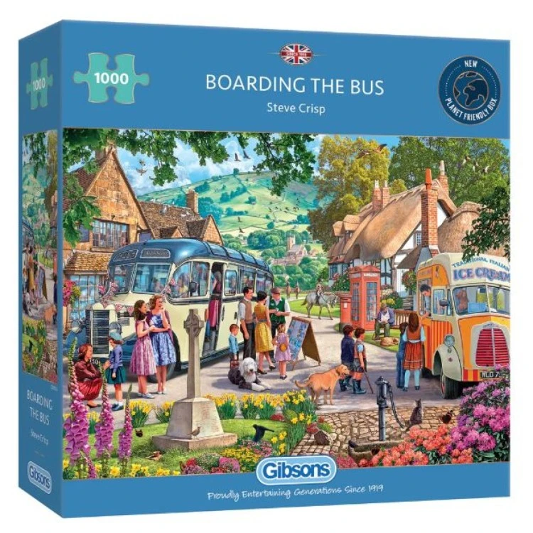 Gibsons Boarding The Bus 1000 Piece Puzzle G6353 3 Gibsons Boarding The Bus 1000 Piece Puzzle G6353