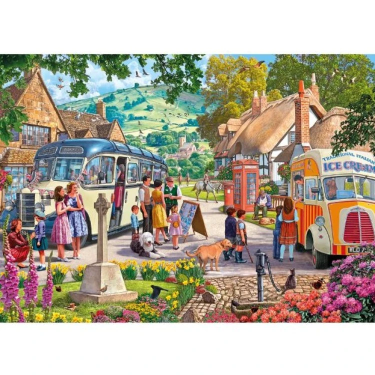 Gibsons Boarding The Bus 1000 Piece Puzzle G6353 4 Gibsons Boarding The Bus 1000 Piece Puzzle G6353 - Image 2