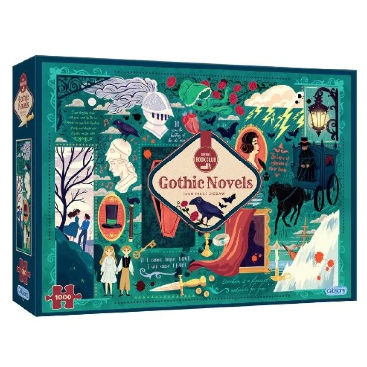 Gibsons Book Club Gothic Novels 1000 Piece Puzzle G7123 3 Gibsons Book Club Gothic Novels 1000 Piece Puzzle G7123