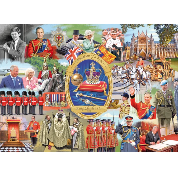 Gibsons Coronation Of A King King Charles III 1000 Piece Puzzle G7133 4 Gibsons Coronation Of A King King Charles III 1000 Piece Puzzle G7133 - Image 2