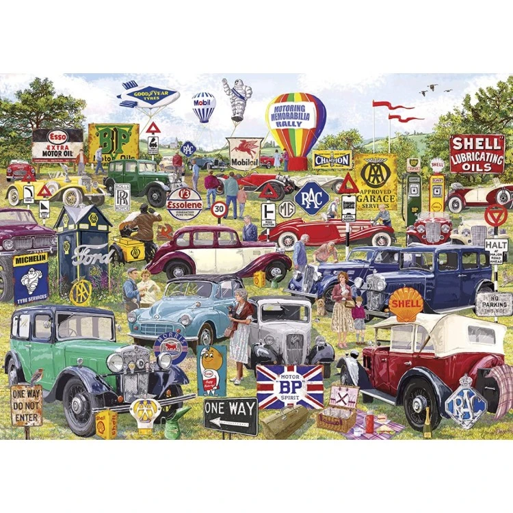 Gibsons Motoring Memorabilia 1000 Piece Puzzle G6306 4 Gibsons Motoring Memorabilia 1000 Piece Puzzle G6306 - Image 2