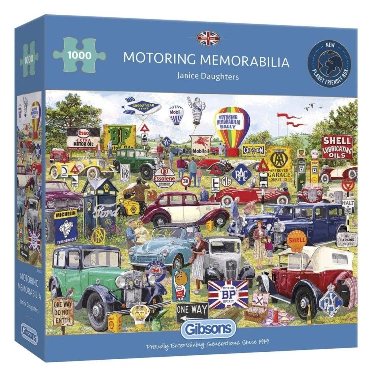 Gibsons Motoring Memorabilia 1000 Piece Puzzle G6306 3 Gibsons Motoring Memorabilia 1000 Piece Puzzle G6306