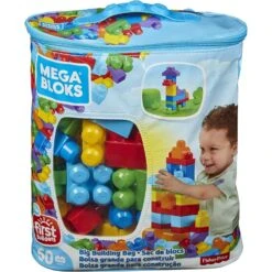 Mega Bloks 60 Piece First Builders Bag Blue