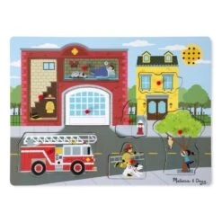 Melissa & Doug Around The Fire Station Sound Puzzle 8pcs 10736