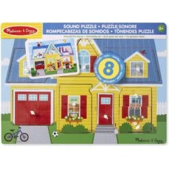 Melissa & Doug Around The House Sound Puzzle 8pcs 10734