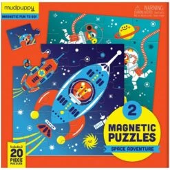 Mudpuppy 2 X 20 Piece Magnetic Puzzles - Space Adventure