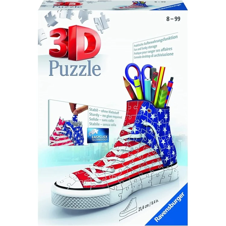 Ravensburger 3D Puzzle - American Style Sneaker 108 Pieces 3 Ravensburger 3D Puzzle - American Style Sneaker 108 Pieces