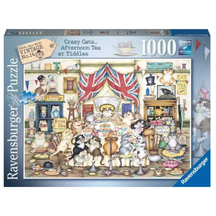 Ravensburger Crazy Cats... Afternoon Tea At Tiddles 1000 Piece Puzzle 17 487 4 3 Ravensburger Crazy Cats... Afternoon Tea At Tiddles 1000 Piece Puzzle 17 487 4