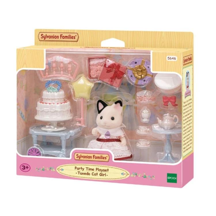 Sylvanian Families Party Time Playset - Tuxedo Cat Girl 5646 3 Sylvanian Families Party Time Playset - Tuxedo Cat Girl 5646