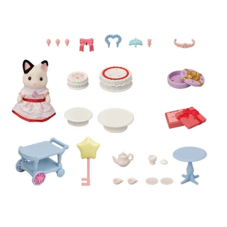 Sylvanian Families Party Time Playset - Tuxedo Cat Girl 5646 4 Sylvanian Families Party Time Playset - Tuxedo Cat Girl 5646 - Image 2
