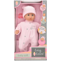 Tiny Tears Baby Soft Bodied Doll 38cm Pink 11011